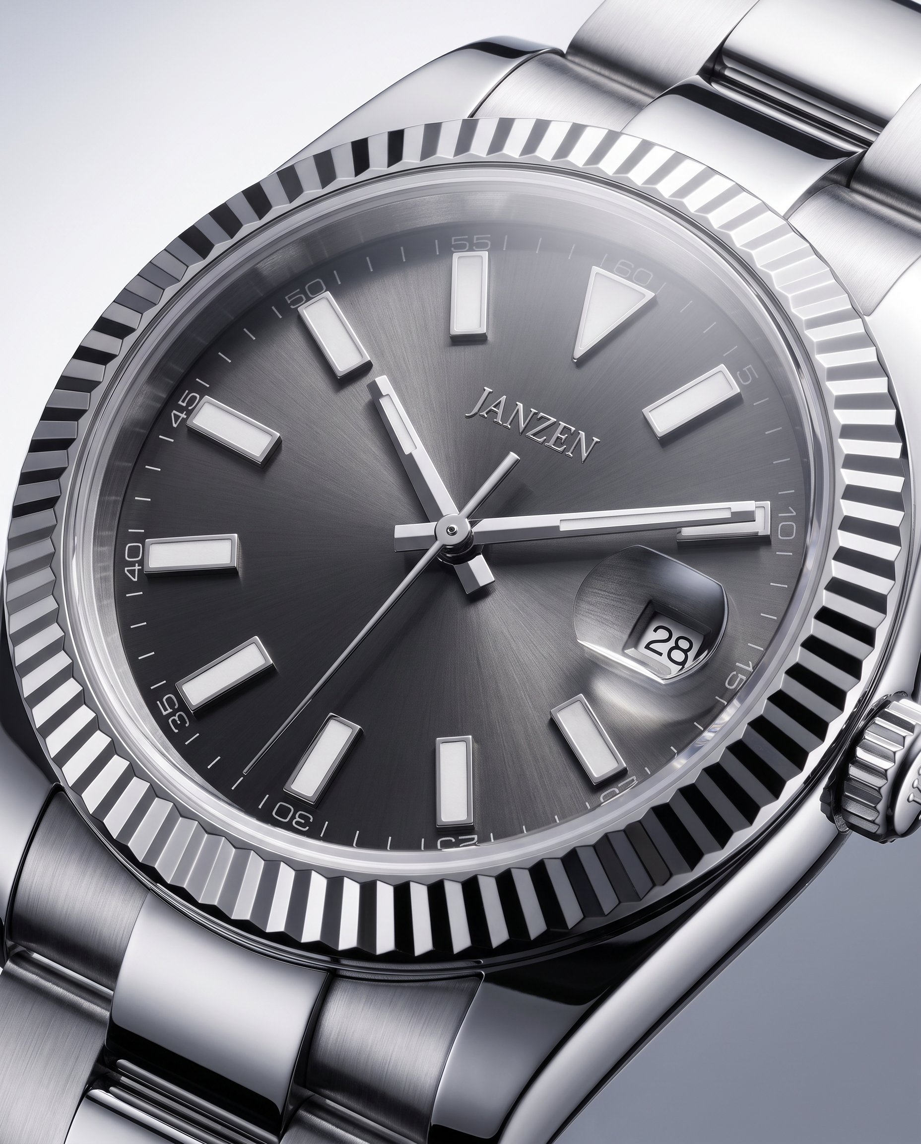 Datejust Oyster - Avantgarde - 40mm - Zifferblatt und Luenette im Detail