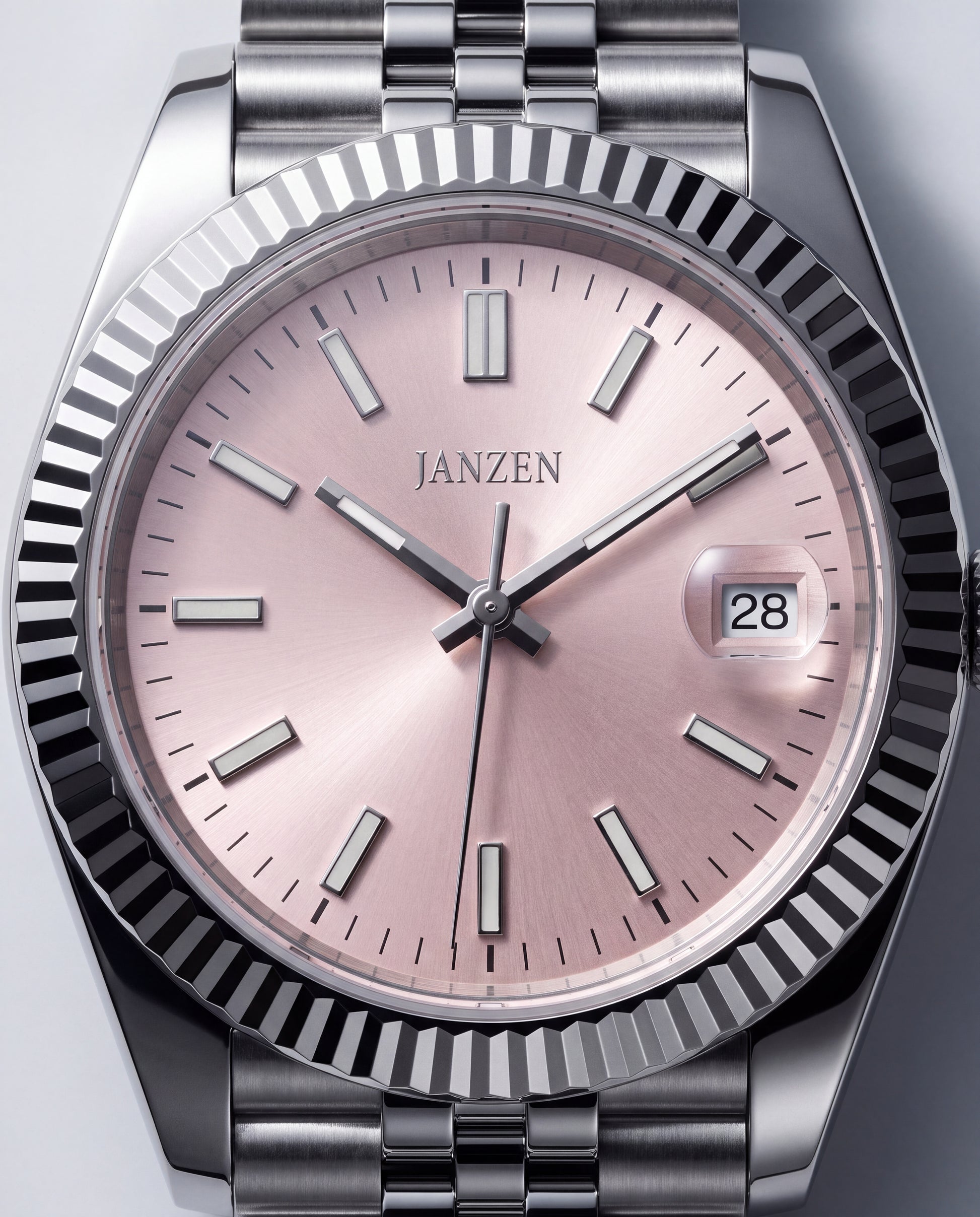 Datejust Jubilee - Sport - 40mm - Rosé - Zifferblatt und Luenette im Detail