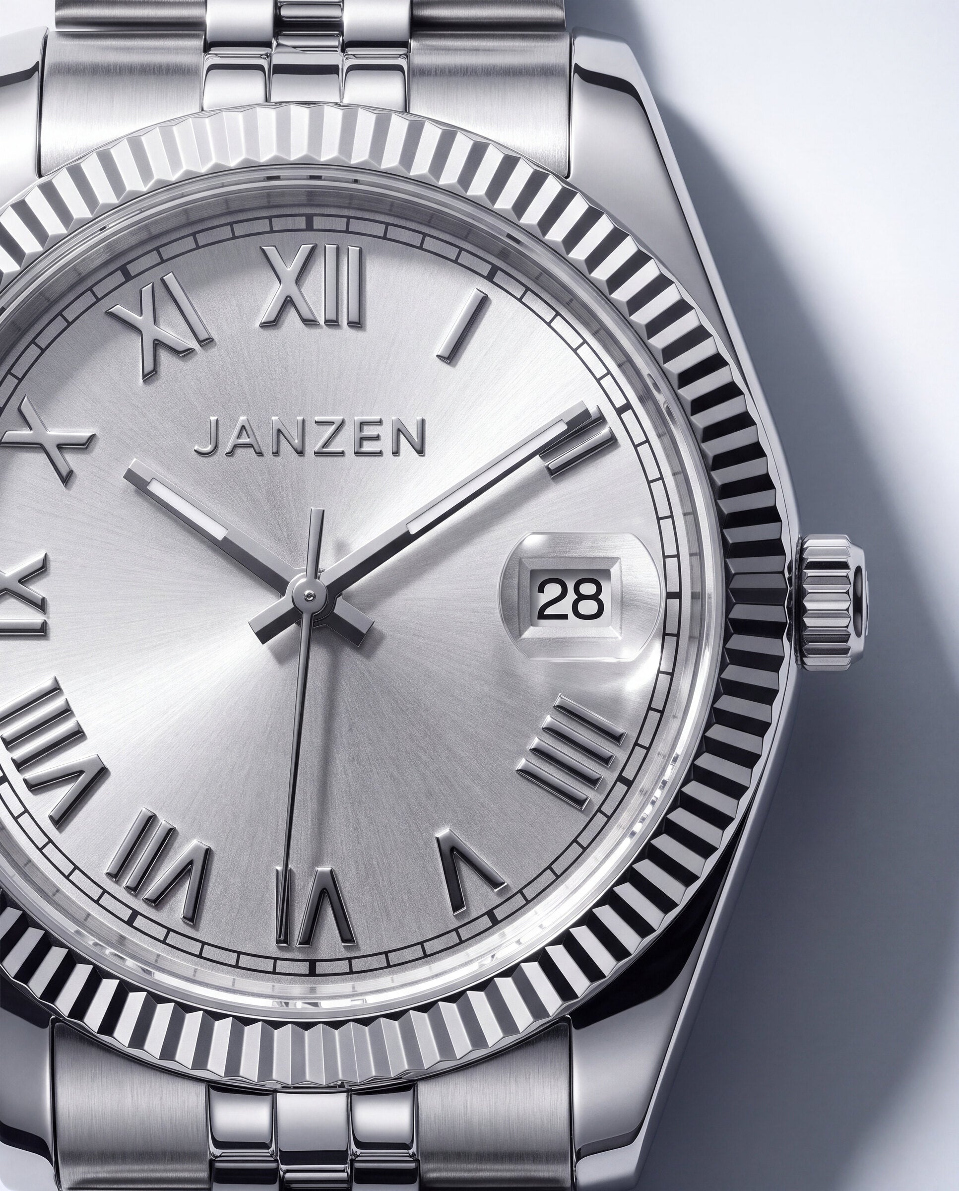 Datejust Jubilee - Sport - 40mm - Schwarz - Zifferblatt und Luenette im Detail (web)