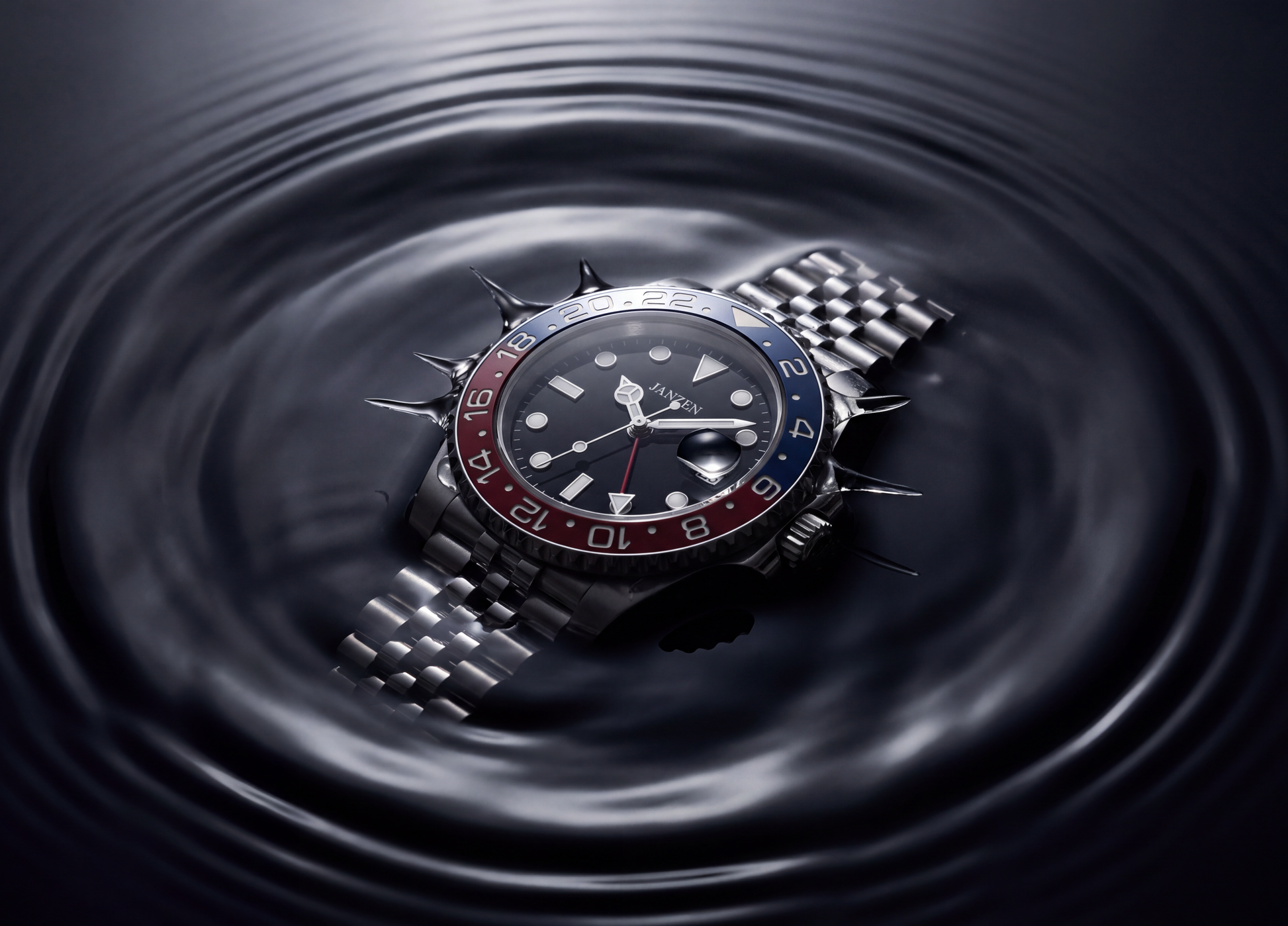 GMT International 40mm Pepsi — Wasserdichtigkeits-Kachel