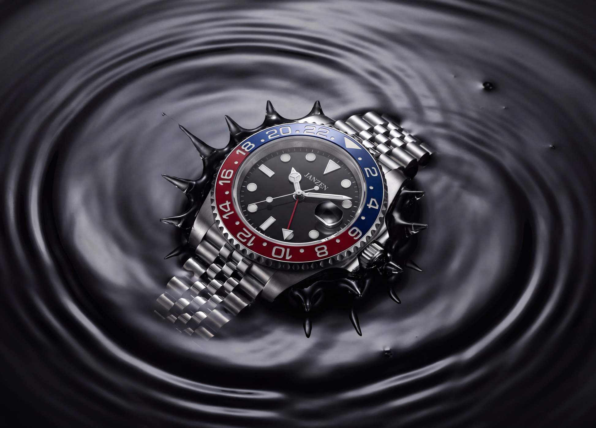 GMT International 40mm Pepsi — Wasserdichtigkeits-Kachel