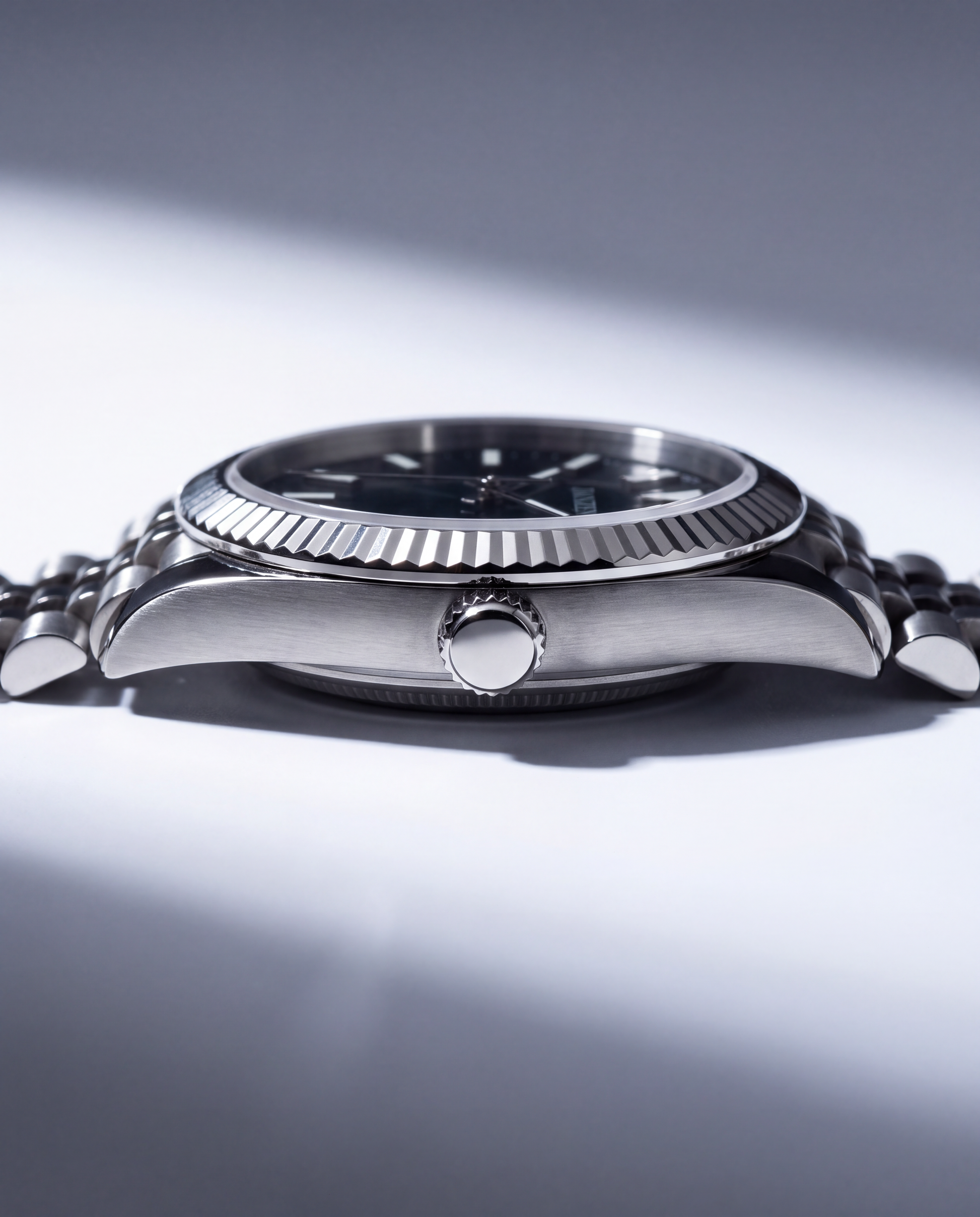 Datejust Jubilee- Avantgarde - 40mm - Gehaeuse von der Seite, Blick auf die Krone