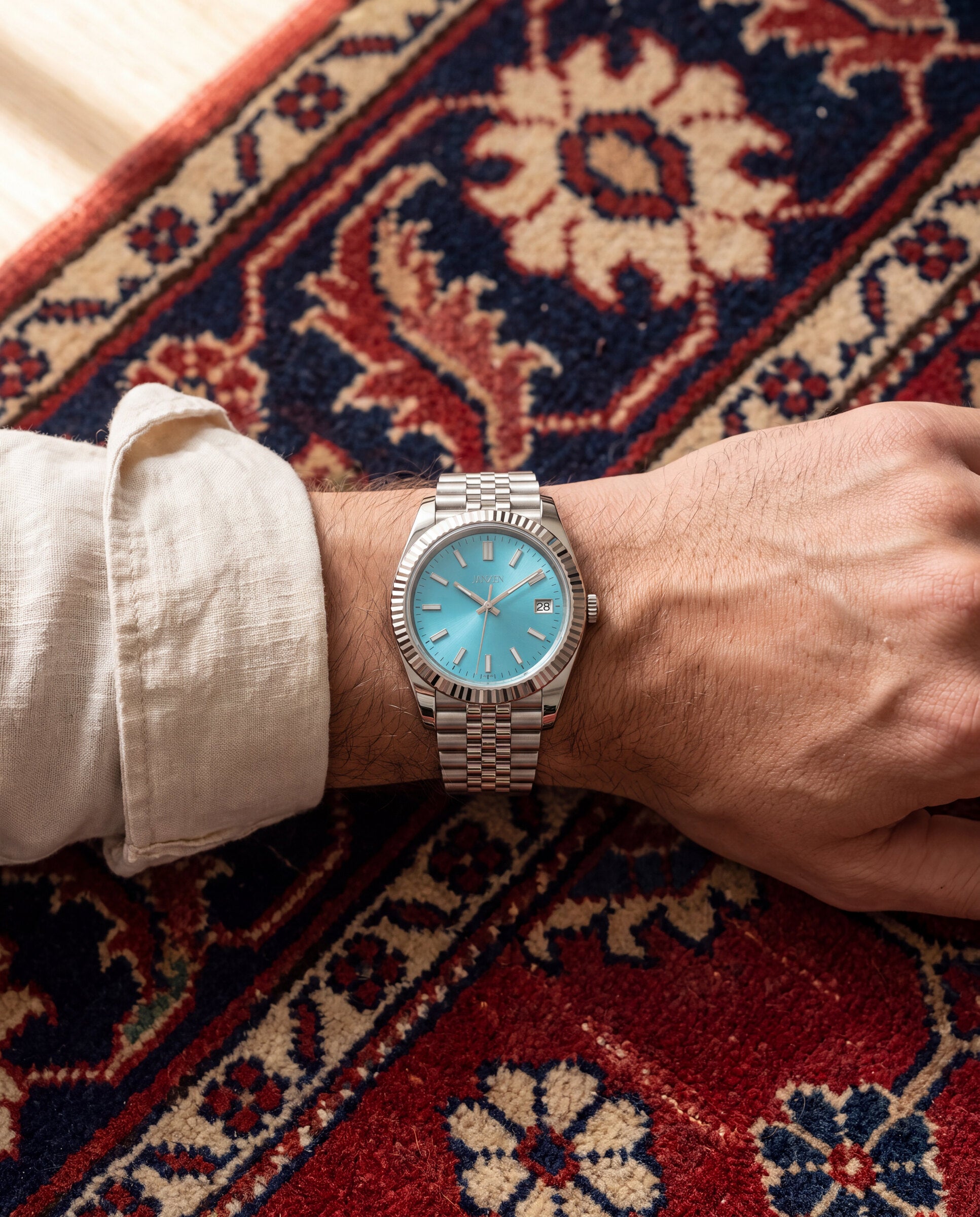 Datejust Jubilee - Sport - 40mm - Tiffany Blue — Wristshot Teppich (web)