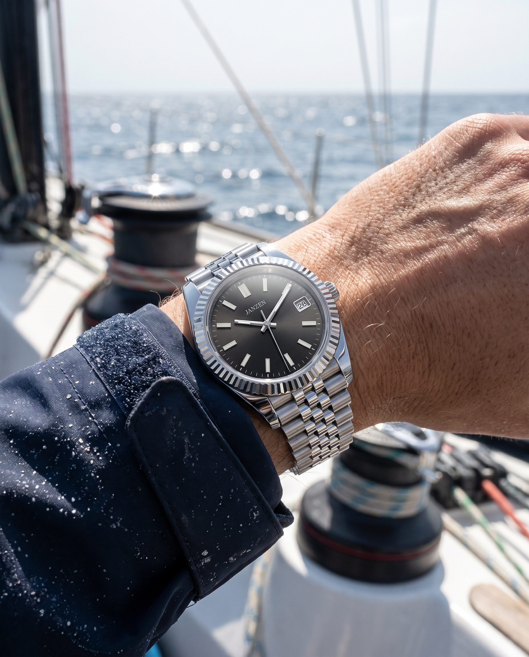 Jubilee Sport 40mm am Handgelenk, Segelsport